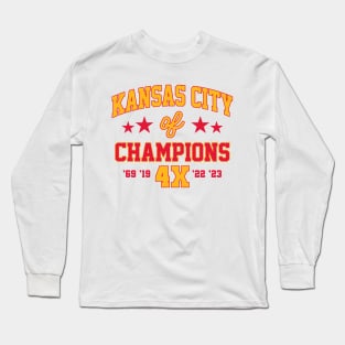 Super Bowl Champions 4x Kansas City Chiefs Ver.2 Long Sleeve T-Shirt